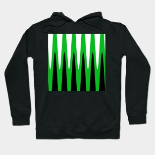 Wave Design Green Hoodie